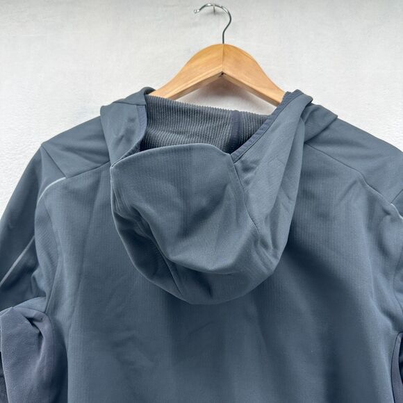 Lululemon Fleece Back Soft Shell Jacket Mens Size M Graphite Gray Hood Full Zip - Picture 8 of 12